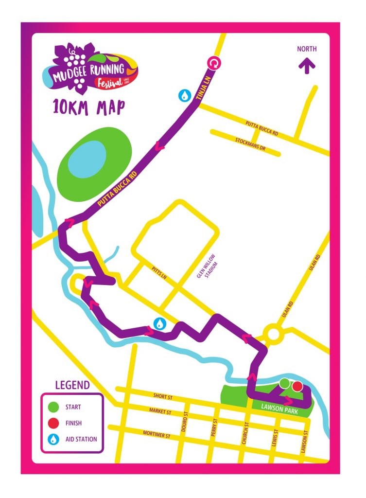 Mudgee Running Festival 10km Map
